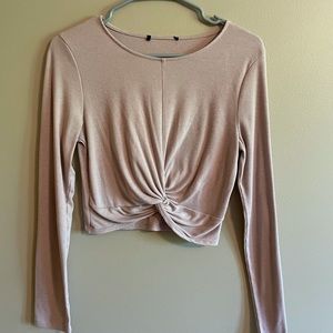 Forever 21 long sleeve ribbed crop top